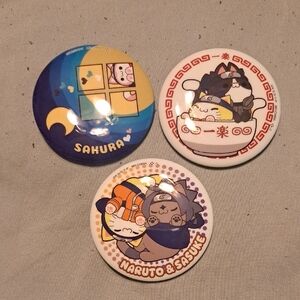 Mega Cat Project Naruto Button Pins
